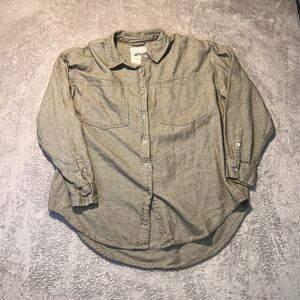 Aerie Button Down Green Size Medium